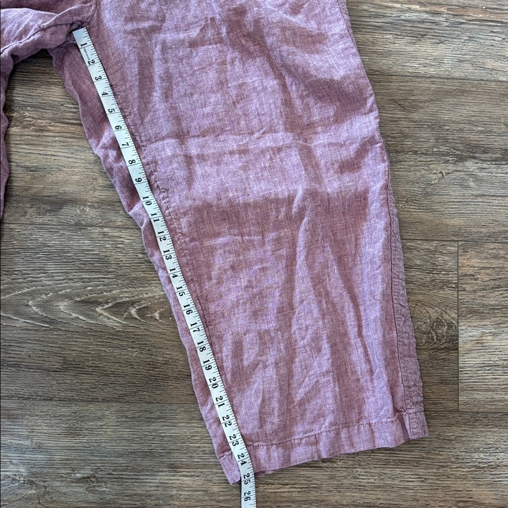 Athleta Cabo Linen Wide Leg High Waisted Cropped Pants Women's Plus Size 22 EUC - Picture 10 of 12